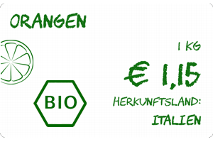 Preisschild grüner Druck